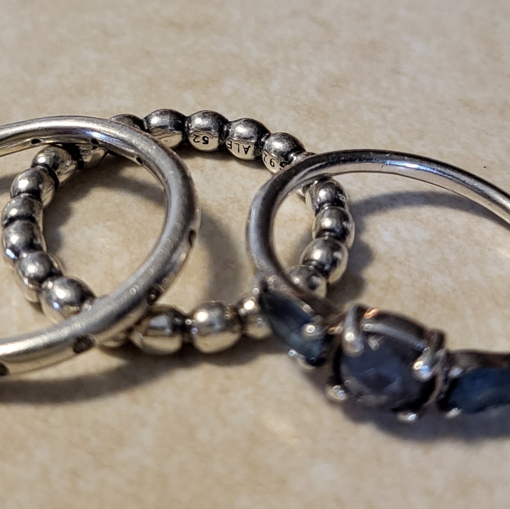 Pandora stack rings size 6